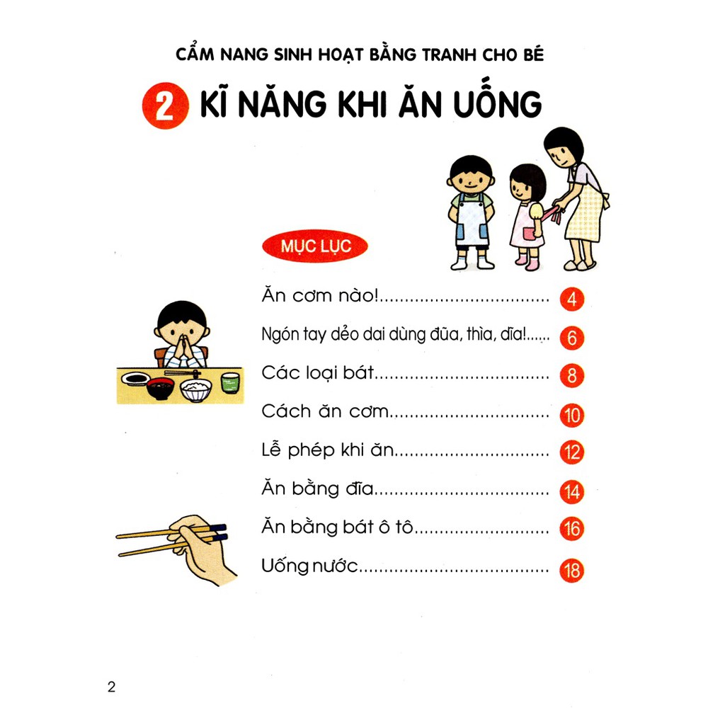 [ Sách ] Cẩm Nang Sinh Hoạt Bằng Tranh Cho Bé Tập 2: Kĩ Năng Khi Ăn Uống (Tái Bản 2019)