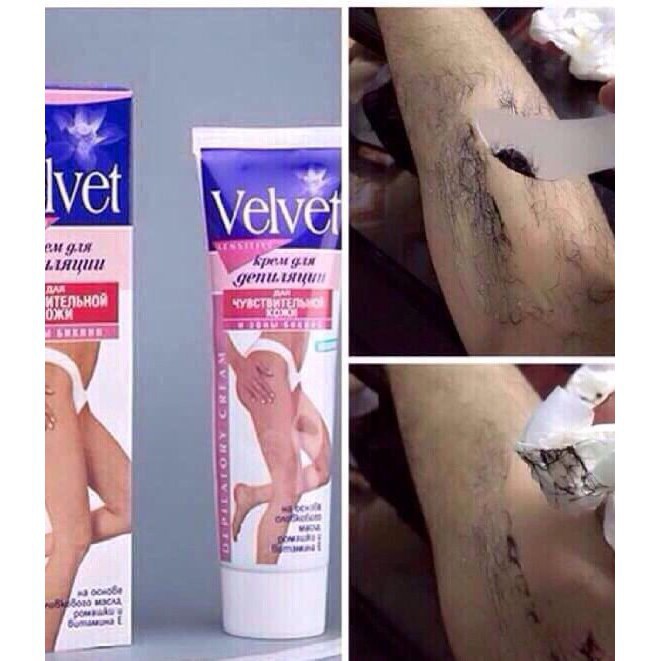 Kem tẩy lông velvet tẩy sạch lông trong 5 phút an toàn cho da [ Đảm bảo chính hãng Nga] | BigBuy360 - bigbuy360.vn