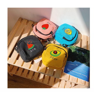 Túi đeo chéo mini fruit 4 màu sắc trái cây dâu bơ cute