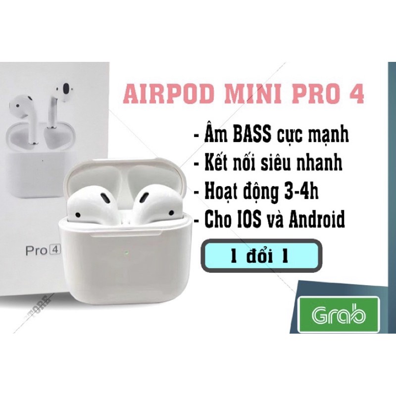 Tai nghe Blutooth Airpod Pro 4 Phiên Bản Nâng Cấp 2020 (vô địch về giá)