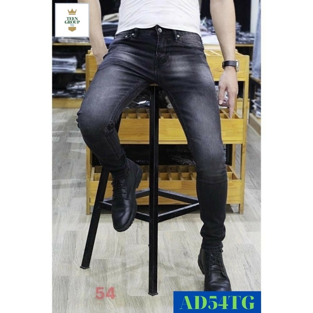 Quần jean nam tenji ad54tj quần bò nam đen trơn wash cao cấp trẻ trung phong cách tenji store 8