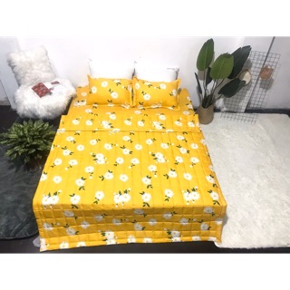 Bộ 5 món hè cotton poly mẫu hoa cúc vàng