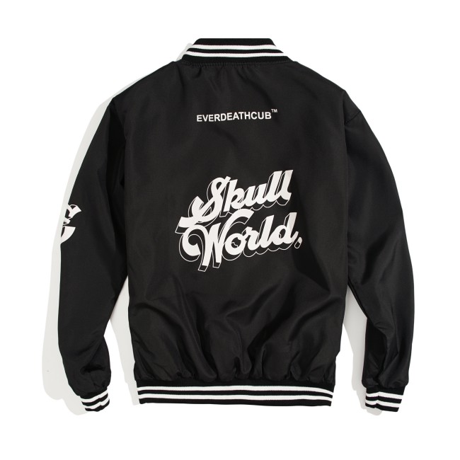 Áo khoác bomber Skull world , chất vải dù, unisex AKDKW01