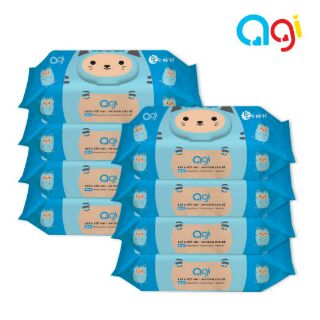 Combo 10 gói khăn ướt AGI 80 tờ KHÔNG MÙI - giao màu ngẫu nhiên