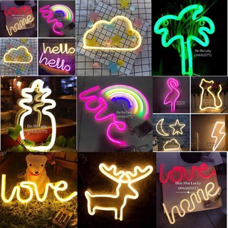 Đèn Neon trang trí phòng ngủ xinh xắn, dễ thương