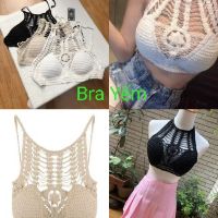 Áo yếm móc len đi biển (màu nude)