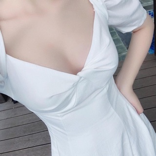 ĐẦM MAXI TRẮNG NHÍU NGỰC