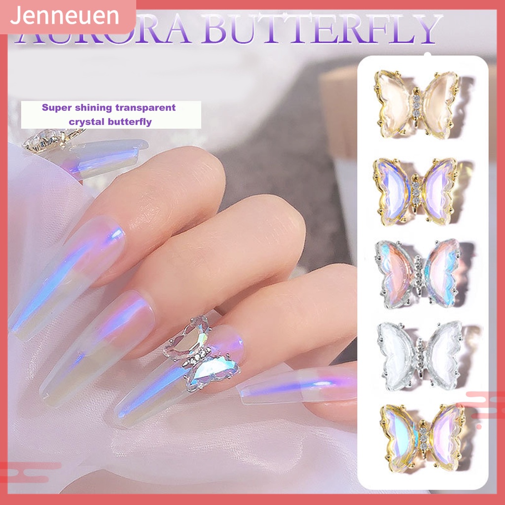 Phụ Kiện Trang Trí Móng Tay Hình Bướm 3D Nhiều Màu Cho Nữ