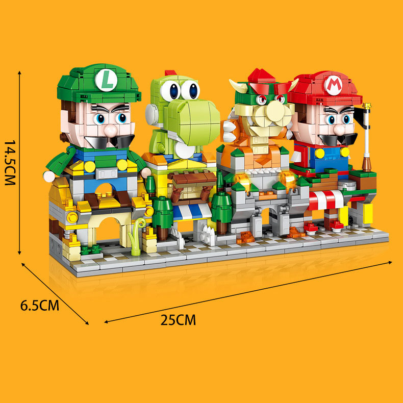 Đồ chơi lắp ráp kiểu Lego cho bé trai bé gái Mẫu Cửa hàng Mario Chất liệu nhựa ABS cao cấp