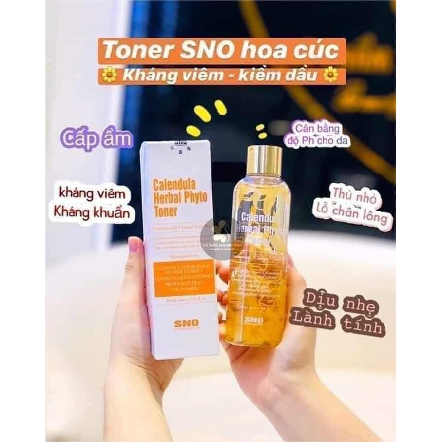 Nước hoa hồng SNO hoa cúc Calendula Herbal Phyto Toner 200ml