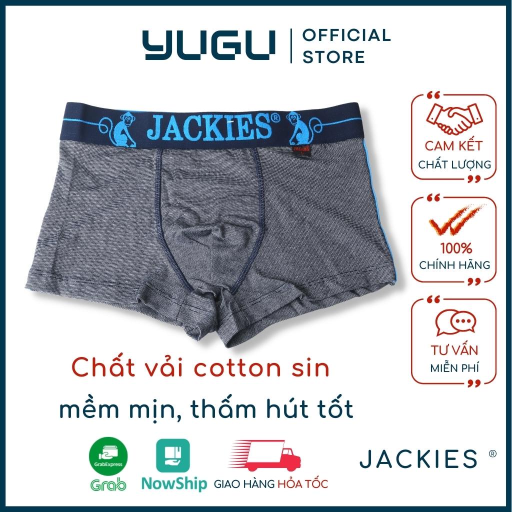 Quần lót boxer nam cao cấp JACKIES H01 vải cotton và sợi tre Sing 4 chiều - YUGU - quần sịp đùi nam thoáng mát, 1 chiếc.