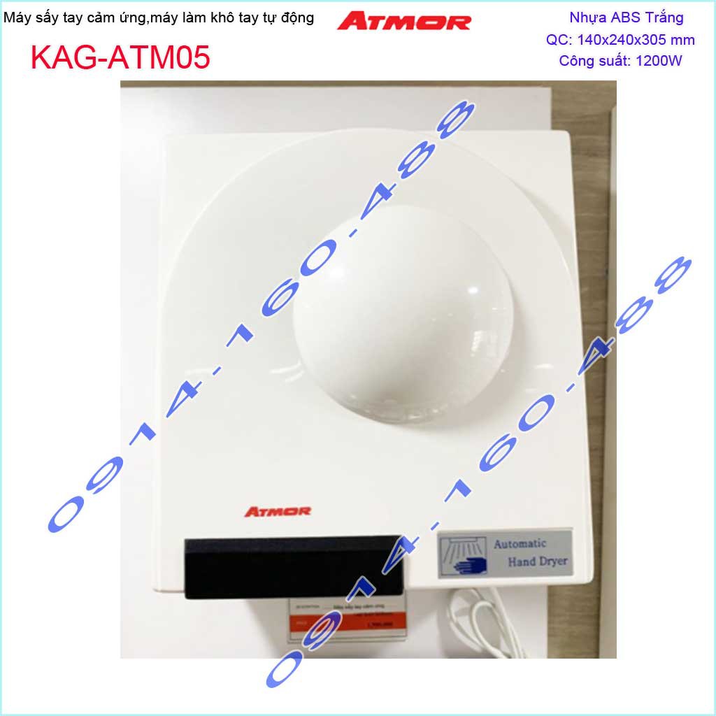 Máy sấy tay cảm ứng Atmor KAG-ATM05, máy sấy tay tự động khô nhanh sử dụng tốt siêu bền