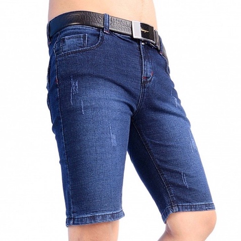 Quần Short Jean Nam Mẫu Cào Sước Nhẹ THOITRANG24H Màu Xanh Đậm Phom Đứng Thời Trang Phù Hợp Hơn Với Người Trẻ