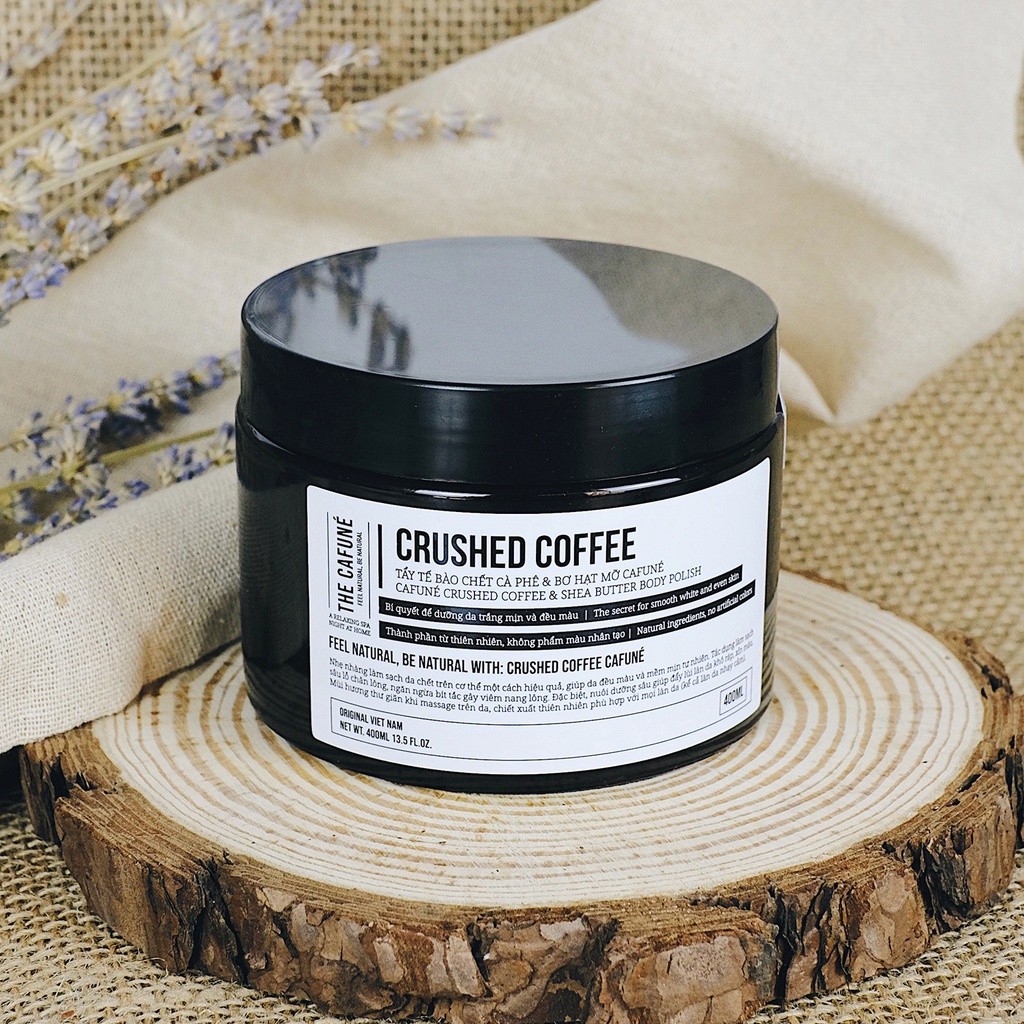 Combo Tẩy Tế Bào Chết Cà Phê, Hạnh Nhân Chính Hãng Cafuné- Làm sạch da chết, Dưỡng trắng, mềm mịn da 400g