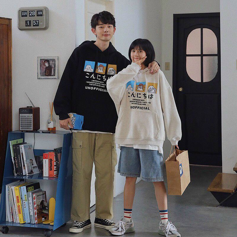 _ Áo hoodie đẹp y hình, áo khoác nỉ có nón from rộng