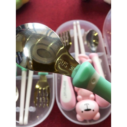 Set đũa thìa dĩa inox Zaracus Hàn Quốc cao cấp không rỉ có hộp