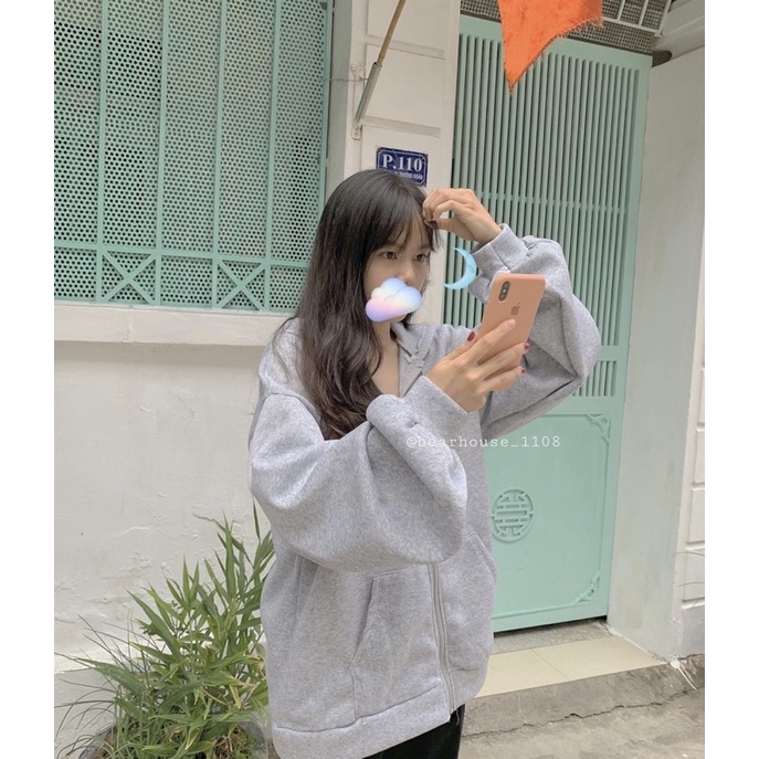 ‼️ ÁO HOODIE ZIP NỈ TRƠN XÁM *OVERSIZE * CHEAPY | BigBuy360 - bigbuy360.vn