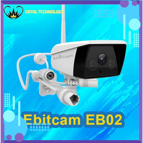 [NPP CHÍNH HÃNG] Camera IP WIFI Không Dây Ngoài trời Ebitcam EBO2 2MP FULL HD 1080p - Đàm Thoại 2 chiều