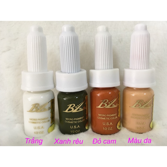 Mực xử lý chân mày trổ xanh-đỏ