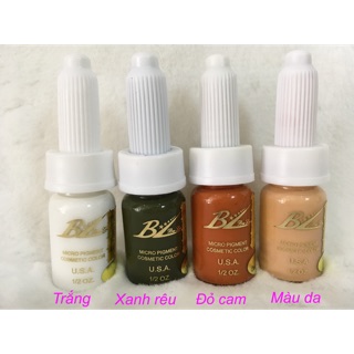 Mực xử lý chân mày trổ xanh-đỏ