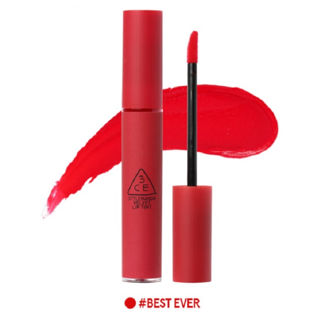 💄Son 3CE Velvet Lip Tint màu Best Ever - Đỏ thuần💄