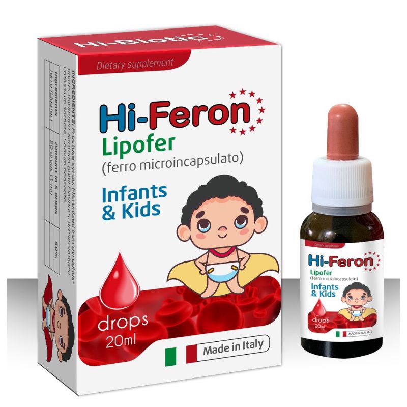 Hi-Feron Sắt dạng nhỏ giọt , Hi Feron bổ sung hỗ trợ tái tạp hồng cầu , cho trẻ thiếu máu_ NTTT