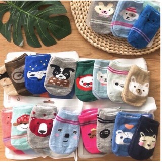 Set 5 đôi tất thấp cổ hình thú 0 đến 2 tuổi