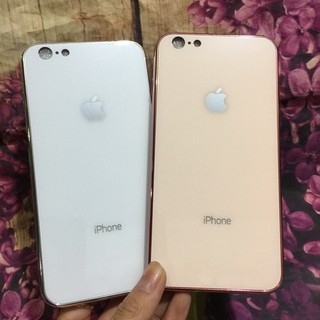 Ốp Lưng Điện Thoại Iphone 6 Plus /6S Plus Kính Cường Lực Viền Dẻo Cùng Màu với lưng máy