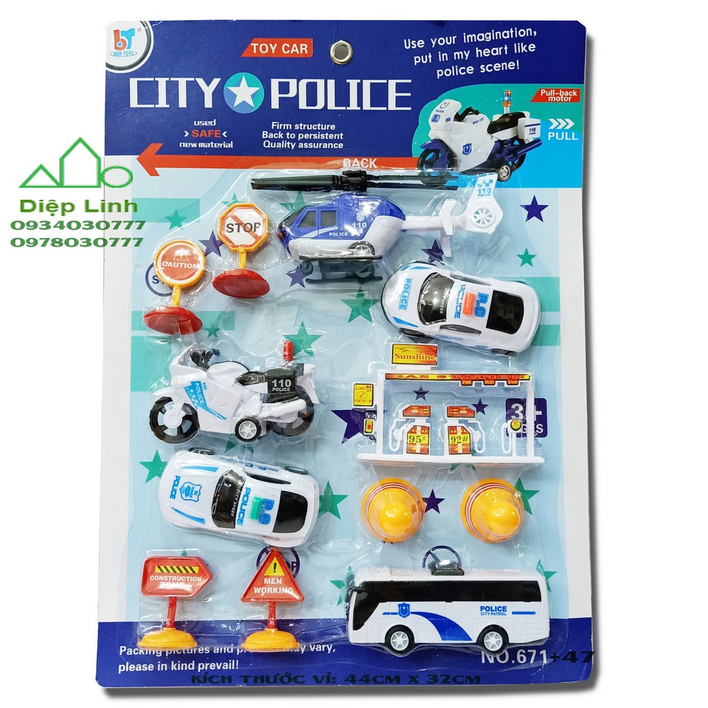 Bộ đồ chơi ô tô quán tính-Bộ đồ chơi xe mô hình cứu thương,xe cứu hỏa, xe cảnh sát,máy bay... Flash Dash