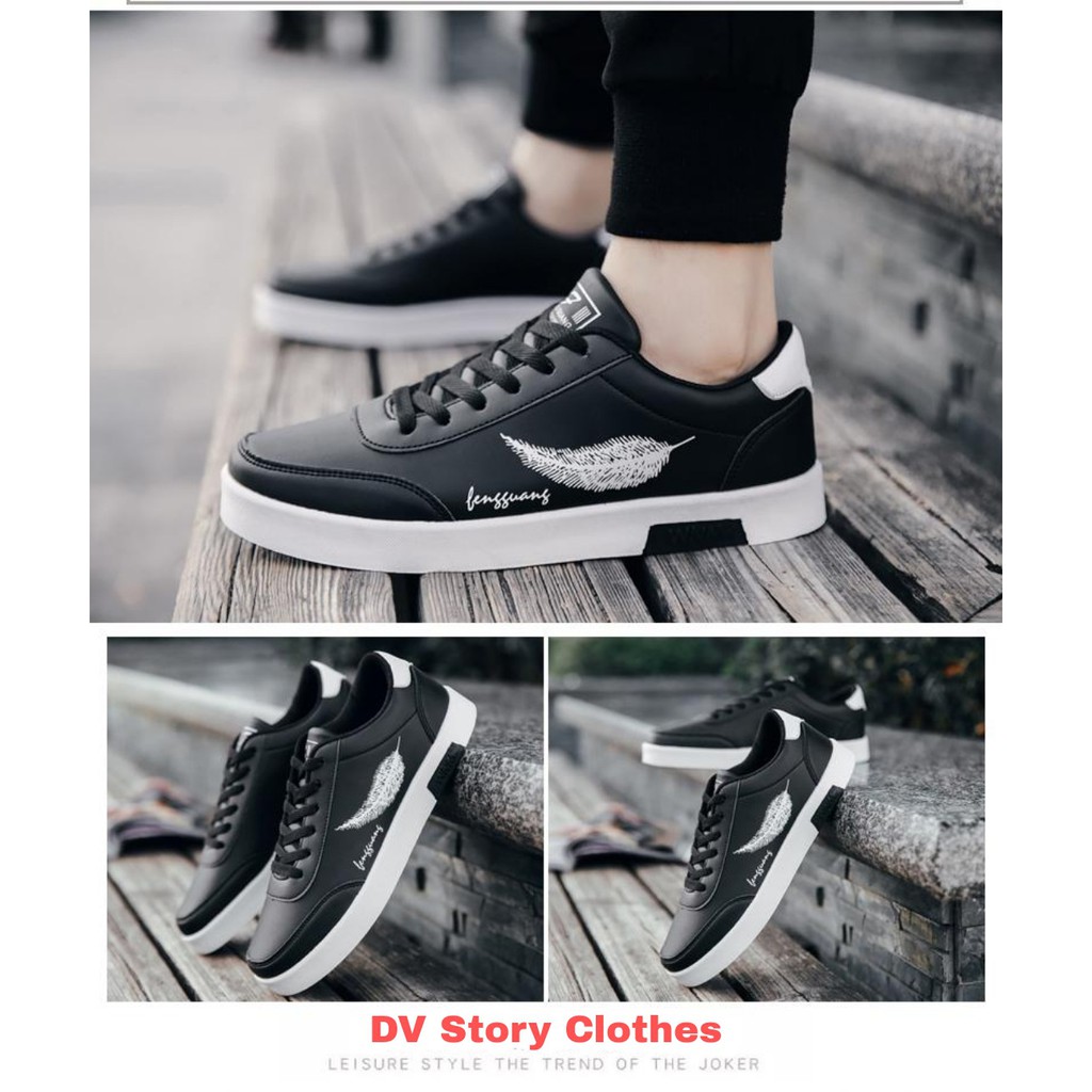 [Mã FAMAYMA2 giảm 10K đơn 50K] Giày thể thao nam in họa tiết lông vũ, giày thể thao phong cách Hàn Quốc mã DV5 | BigBuy360 - bigbuy360.vn