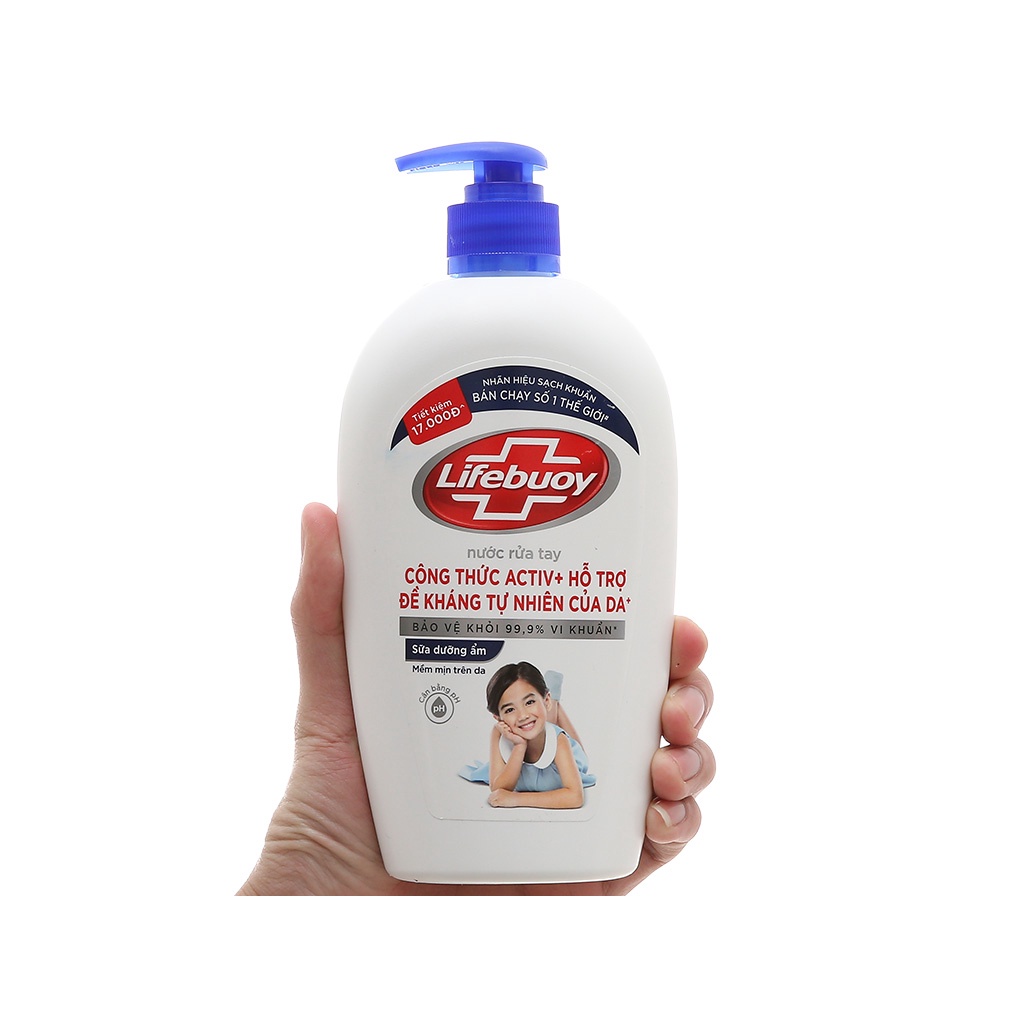 Nước Rửa Tay LIFEBUOY đủ màu chai 450g và chai 180g