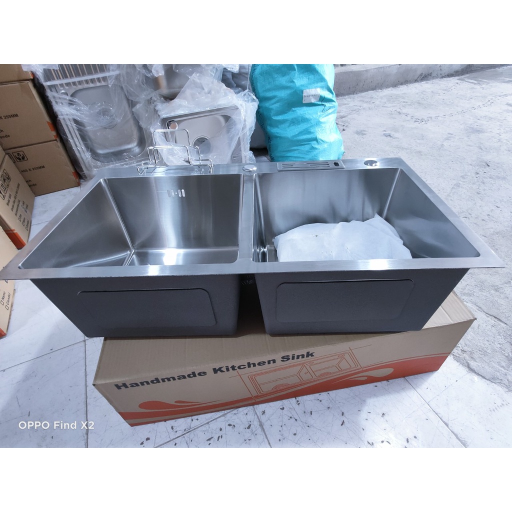 Chậu Rửa Chén Bát Inox 304 KT 82x45 Đa năng Có vắt dao thớt