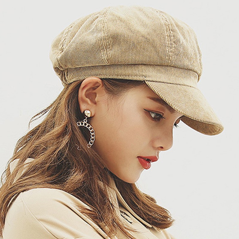 Mũ Beret vải nhung mềm mại cho nữ