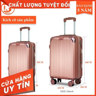 Vali kéo du lịch BAMOZO 8809 Combo Size 24cm + Size 20cm, Chống Va Đập Trên 100kg (BH - 5 năm) - Bamozoshop