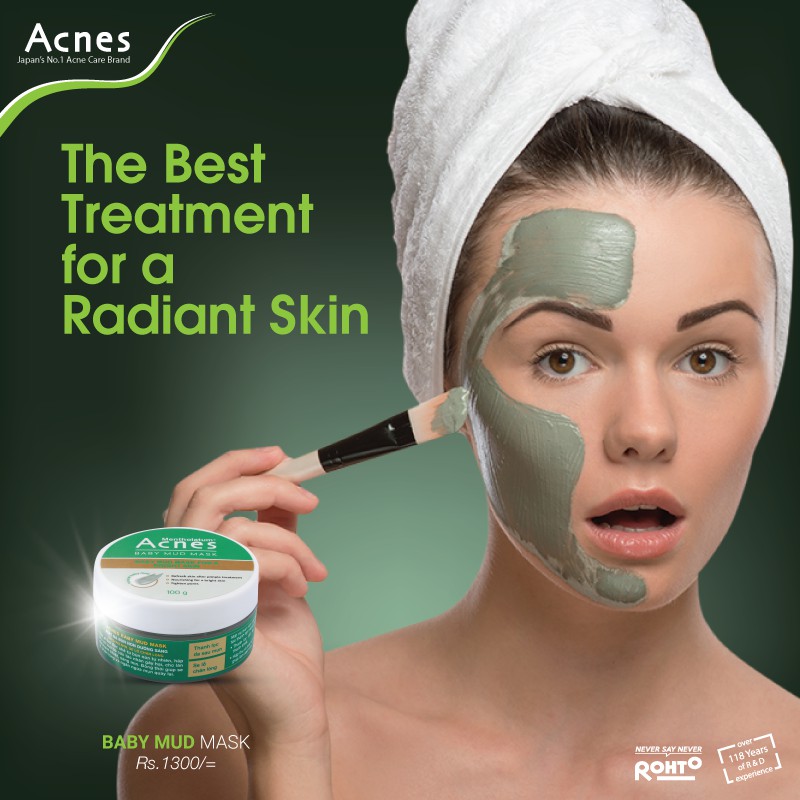 (Thanh lý HSD 10/2023) Mặt nạ bùn non dưỡng sáng da Acnes Baby Mud Mask 100g