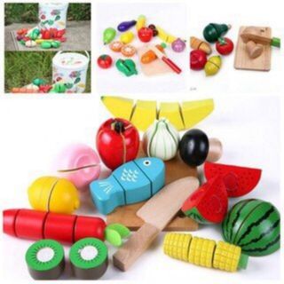 Bộ đồ chơi cắt hoa quả bằng gỗ dành cho bé