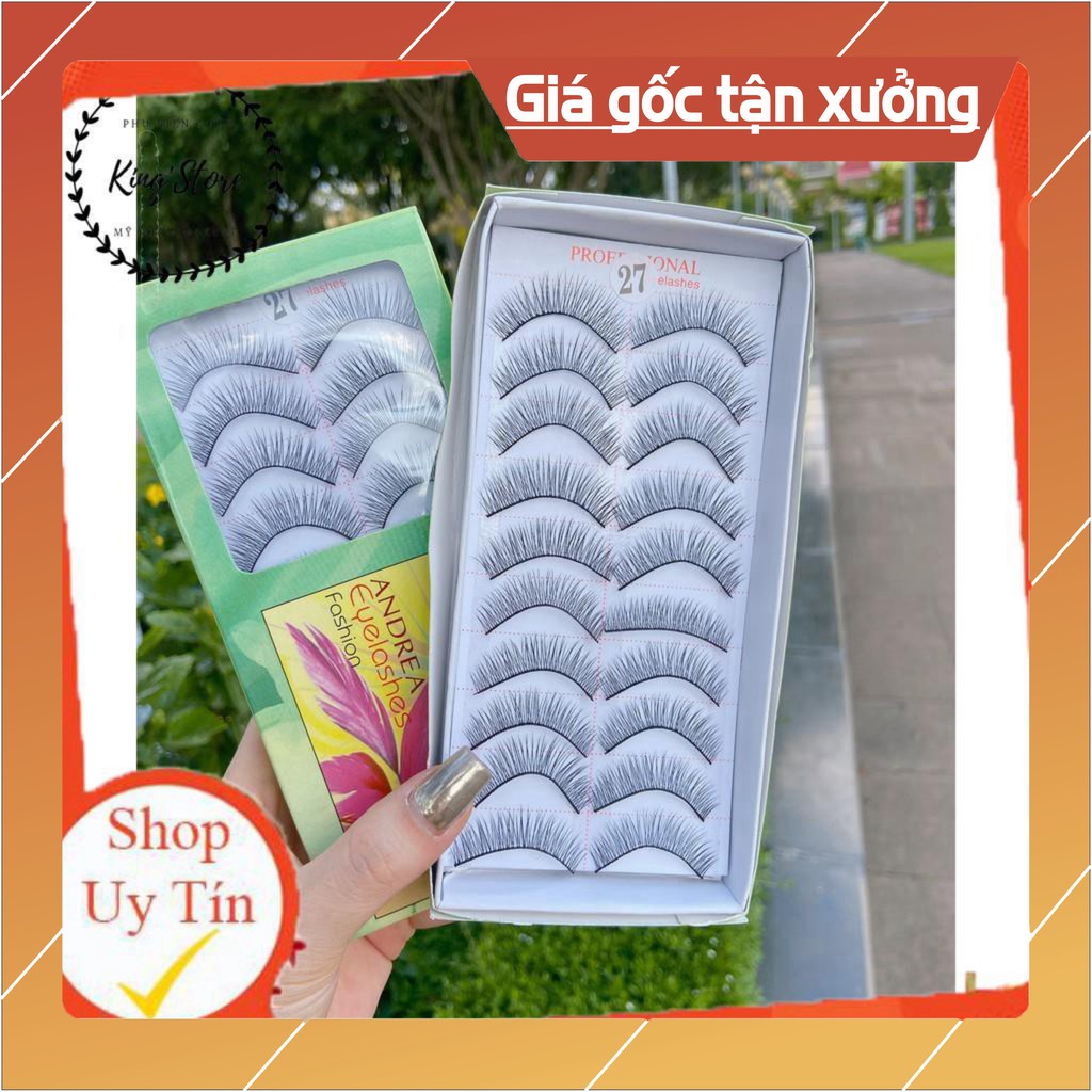 Lông Mi giả 10 cặp (Mi Hộp Xanh Lá) Mã 27
