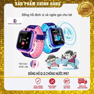[❤️FREE SHIP❤️] ĐỒNG HỒ THÔNG MINH Q12 ĐỊNH VỊ LBS DÀNH CHO BÉ 1.44 inch, CHỐNG NƯỚC IP67, CUỘC GỌI SOS KHẨN CẤP GIÁ RẺ
