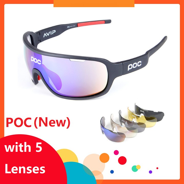 POC Polarized Riding Glasses  Goggles  with 5 Lenses