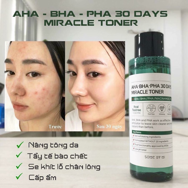 ( Sẵn ) Toner mụn 30 ngày Some By Mi AHA-BHA-PHA 30 Days Miracle Toner | BigBuy360 - bigbuy360.vn