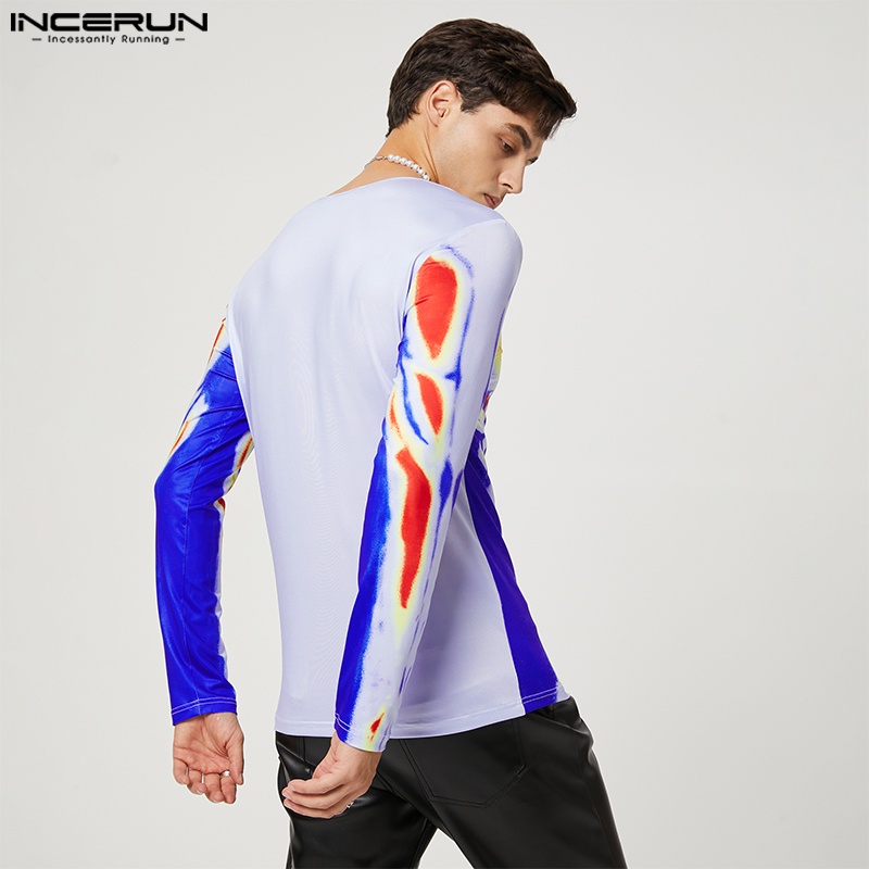 Áo Thun Nam Dài Tay INCERUN Crew Necxk