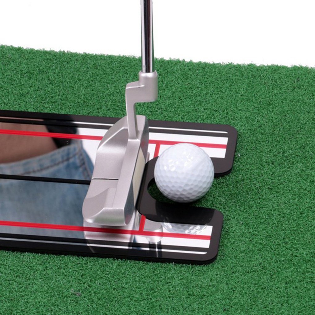 [Global] Golf Putting Mirror Alignment Training Aid Swing Trainer Golf Swing Straight Practice Eye Line Accessories