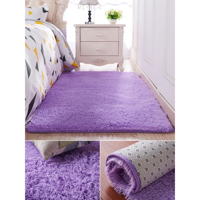 Thảm lông cừu trải sàn trang trí, chụp hình