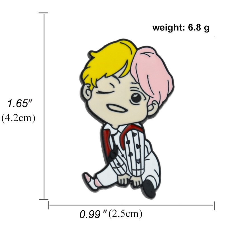 Huy Hiệu Cài Áo Họa Tiết Hoạt Hình Bts Bt21 Dễ Thương