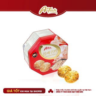 Bánh quy A-Taste Hạnh Nhân Mè Vững - Almond Pastry hộp thiếc 468g