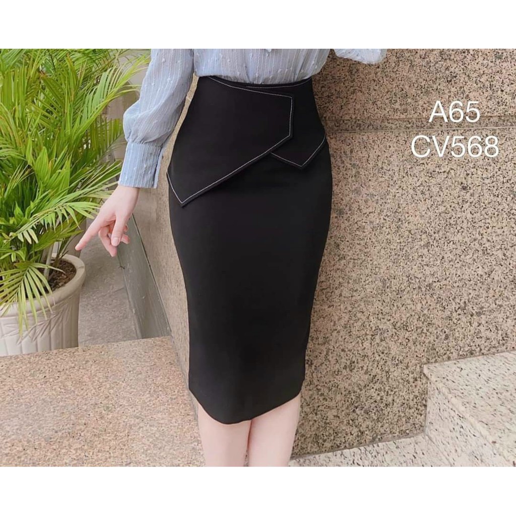 Chân váy, chân váy bút chì phối vạt lá tôn dáng Lake Fashion | BigBuy360 - bigbuy360.vn
