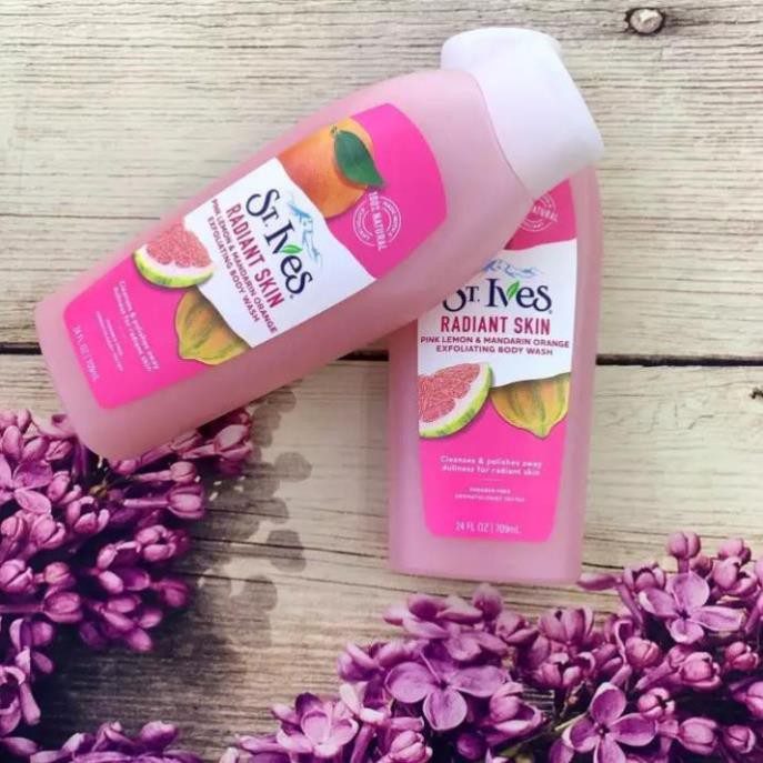 Sữa tắm làm sáng da Hương Cam Chanh St. Ives Even & Bright body wash 400m