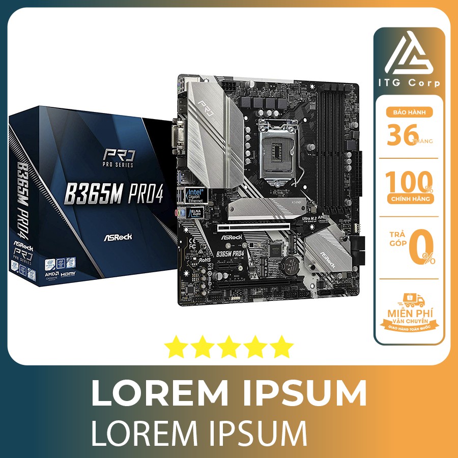 Bo mạch chủ Asrock B365M Pro4 Socket 1151 m-ATX