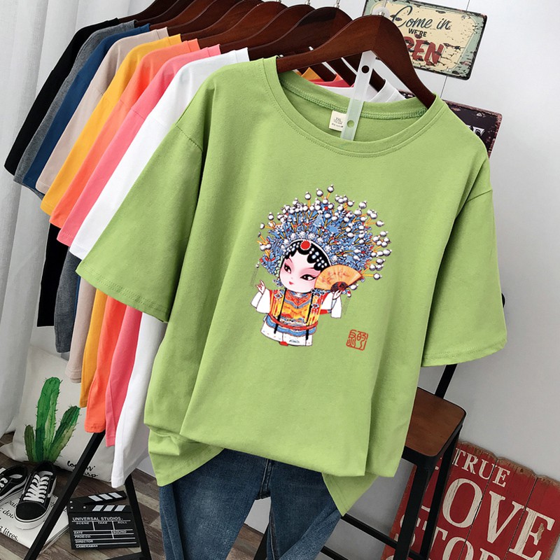 NRVP Áo Thun Nữ Ngắn Tay Cổ Tròn Thời Trang Hè 2021 Trung Hoa