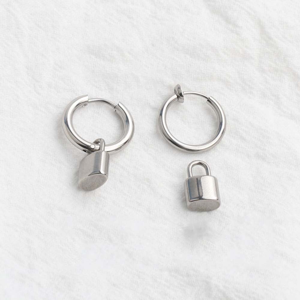 Khuyên tai hình ổ khóa độc đáo thời trang cá tính cho nam và nữ